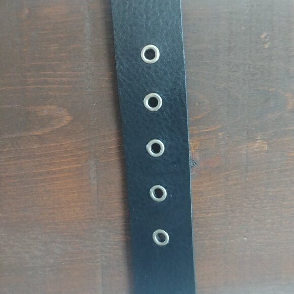 Calvin Klein genuine leather black belt silver buckle Medium - Picture 6 of 13